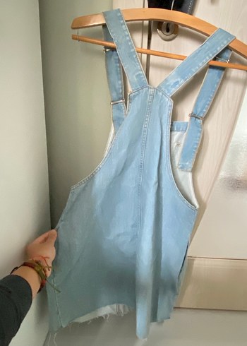 Mavi Denim Midi Kadın Salopet - Görsel 3