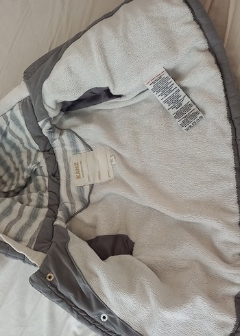 Kanz Gri Kürklü Kapüşonlu Mont