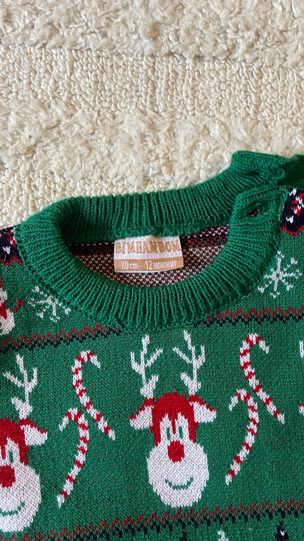 Nakışlı, Renkli Örgü Bebek Erkek Takımı - Görsel 4