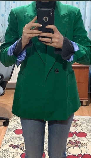 Yeşil blazer ceket.