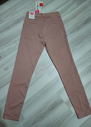 Koton Pudra rengi koton skinny pantalon 