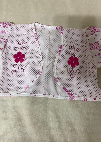 Pembe Nakışlı Kısa Kollu Bolero - Görsel 3