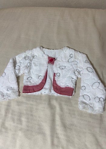 Nakışlı Beyaz Kız Bolero - Görsel 2