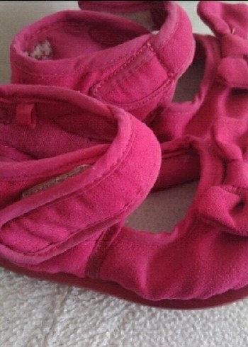 Pembe Fiyonk Detaylı Kız Babet Ayakkabı - Görsel 2