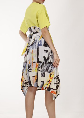 Desenli Neon Yeşili Spor Elbise - Görsel 4