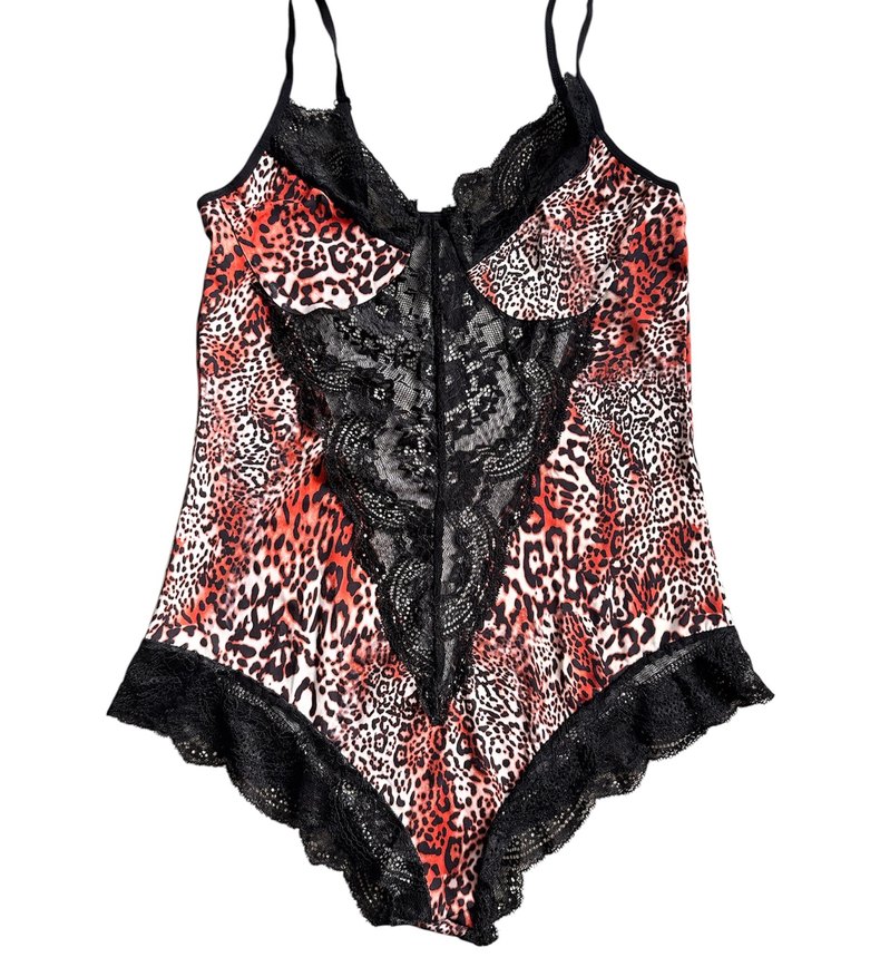 Leopar Desenli Fantazi Bodysuit - Görsel 3