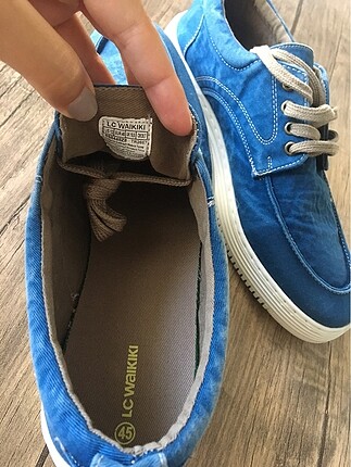 42 Beden Loafer erkek kot kumaşlı ayakkabı