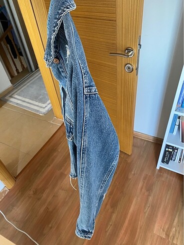 l Beden mavi Renk lcw crop kot ceket