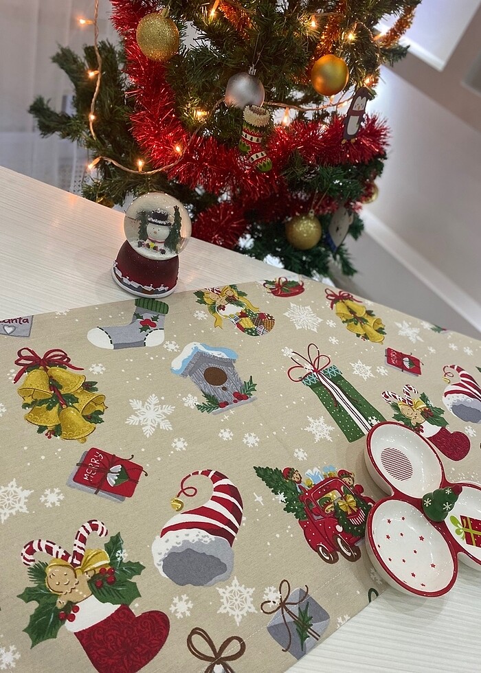 Yılbaşı Yeni Yıl Runner Masa Örtüsü - Görsel 4