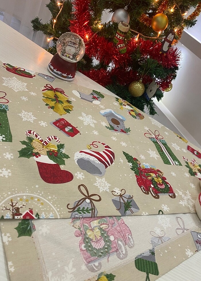 Yılbaşı Yeni Yıl Runner Masa Örtüsü - Görsel 2