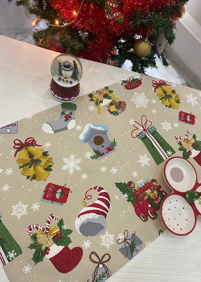 Yılbaşı Yeni Yıl Runner Masa Örtüsü - Görsel 3