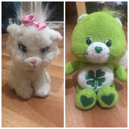 Disney kedi ve teddy bear
