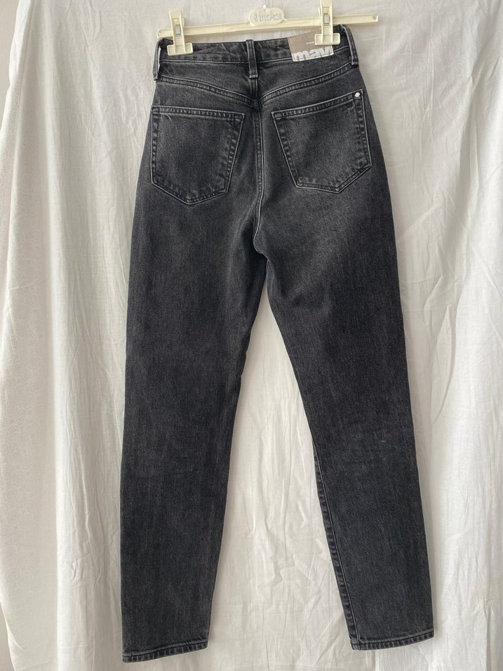 Koyu Gri ,mom jean - Görsel 2