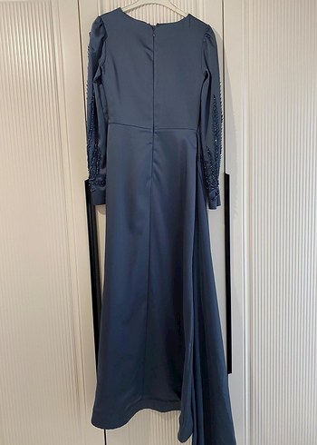 Uzun Kollu Füme Modern Klasik abiye - Görsel 5