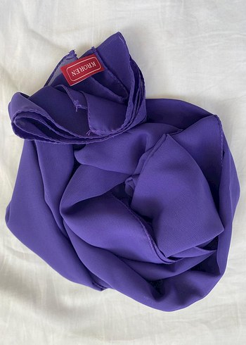 Mor Kadın Şal şifon - Görsel 3