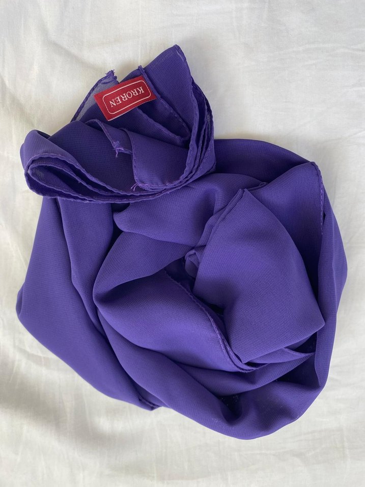 Mor Kadın Şal şifon - Görsel 3