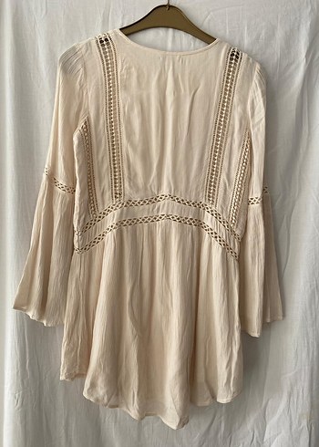 Bej Nakışlı Uzun Kollu Bluz - Görsel 2