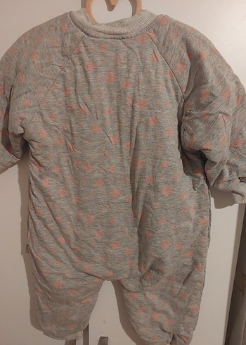 Gri Bebek Kız Tulumu Fermuarlı - Görsel 3