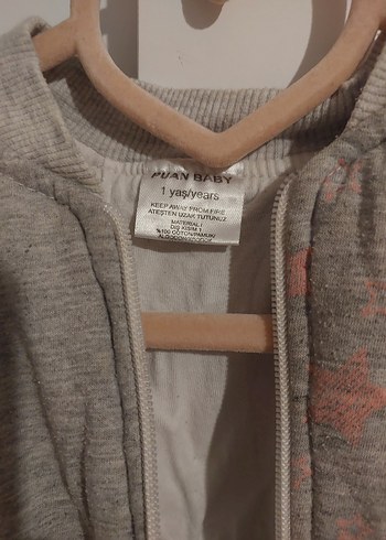 Gri Bebek Kız Tulumu Fermuarlı - Görsel 2