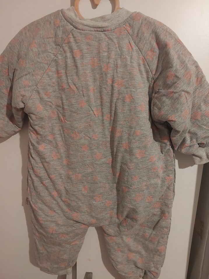 Gri Bebek Kız Tulumu Fermuarlı - Görsel 3