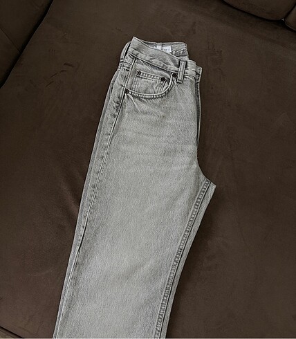 Zara Zara Gri Straight Jean