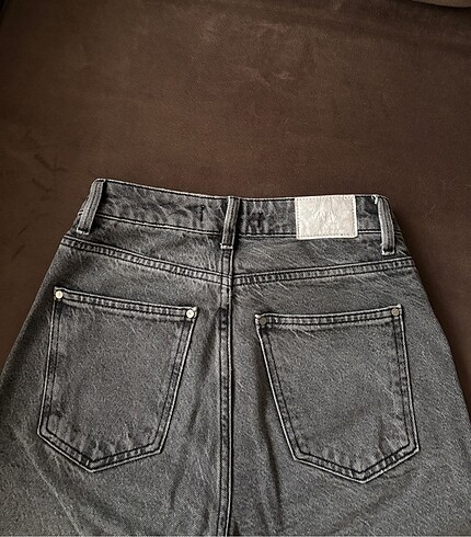 xs Beden Zara Gri Straight Jean