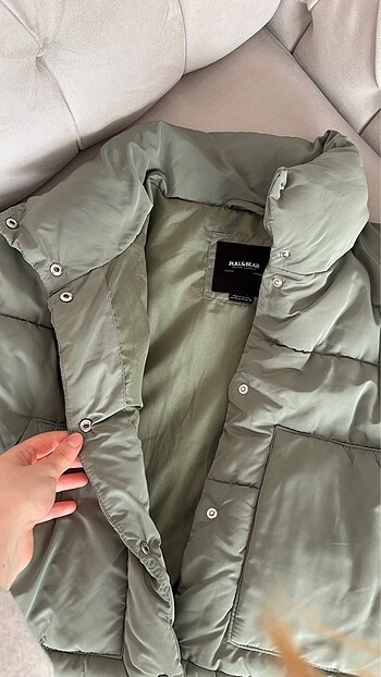 m Beden haki Renk Pull&Bear Yeşil Mont