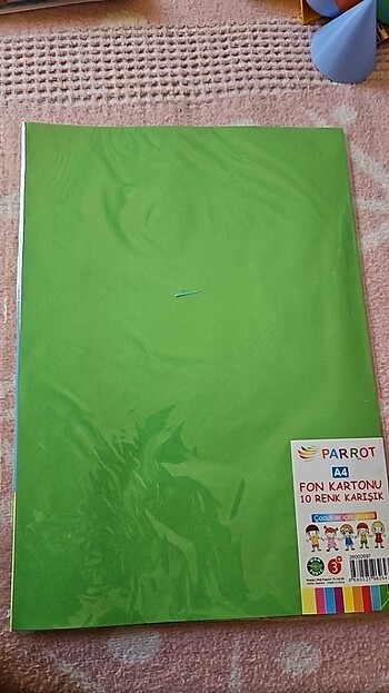 Renkli a4 boyutunda fon kartonu