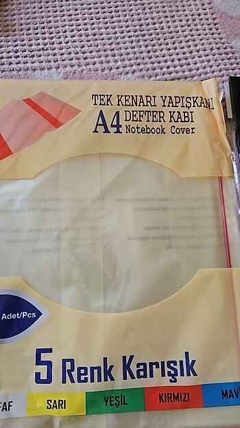 25 adet kendinden yapışkanlı defter kabı