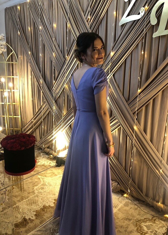 Lila abiye elbise - Görsel 2