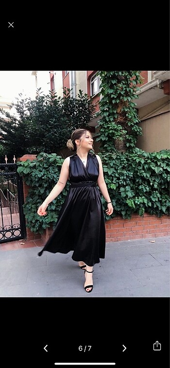 Saten elbise - Görsel 3