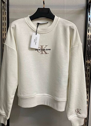 Ck Beyaz Sweatshirt 