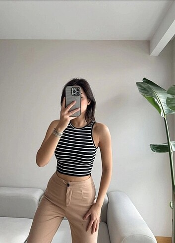 Çizgili Crop