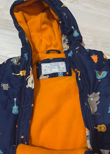 Erkek Bebek Mavi Desenli Tulum mont - Görsel 2