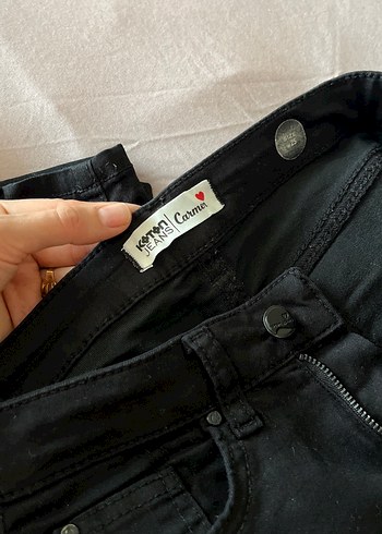 Koton Siyah Dar Kesim Kadın Midi Kot Pantolon