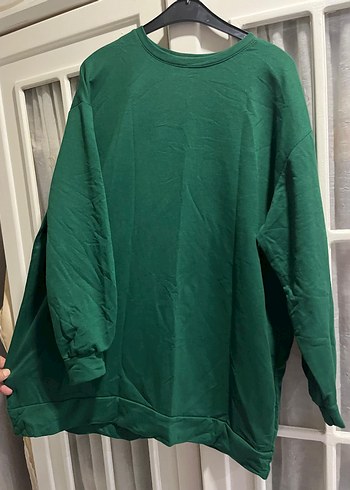 xl Beden yeşil Renk Yeşil Kadın Salaş Sweatshirt