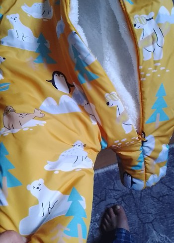 Sarı erkek astronot Tulumu mont - Görsel 5