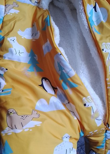 Sarı erkek astronot Tulumu mont - Görsel 4