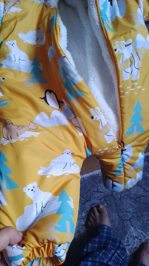 Sarı erkek astronot Tulumu mont - Görsel 5