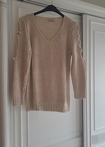 V Yaka Kadın Kazak - Görsel 2