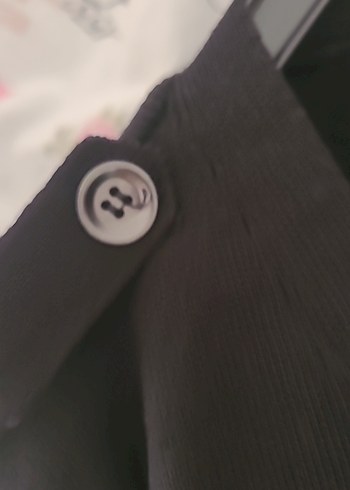 Siyah Oversize Kadın Midi Yelek - Görsel 6