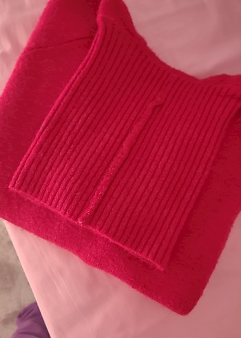 Pembe Boğazlı Yün Kazak - Görsel 4