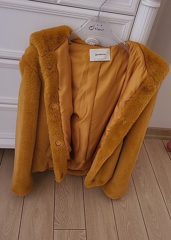 Kapşonlu Peluş Ceket - Görsel 4