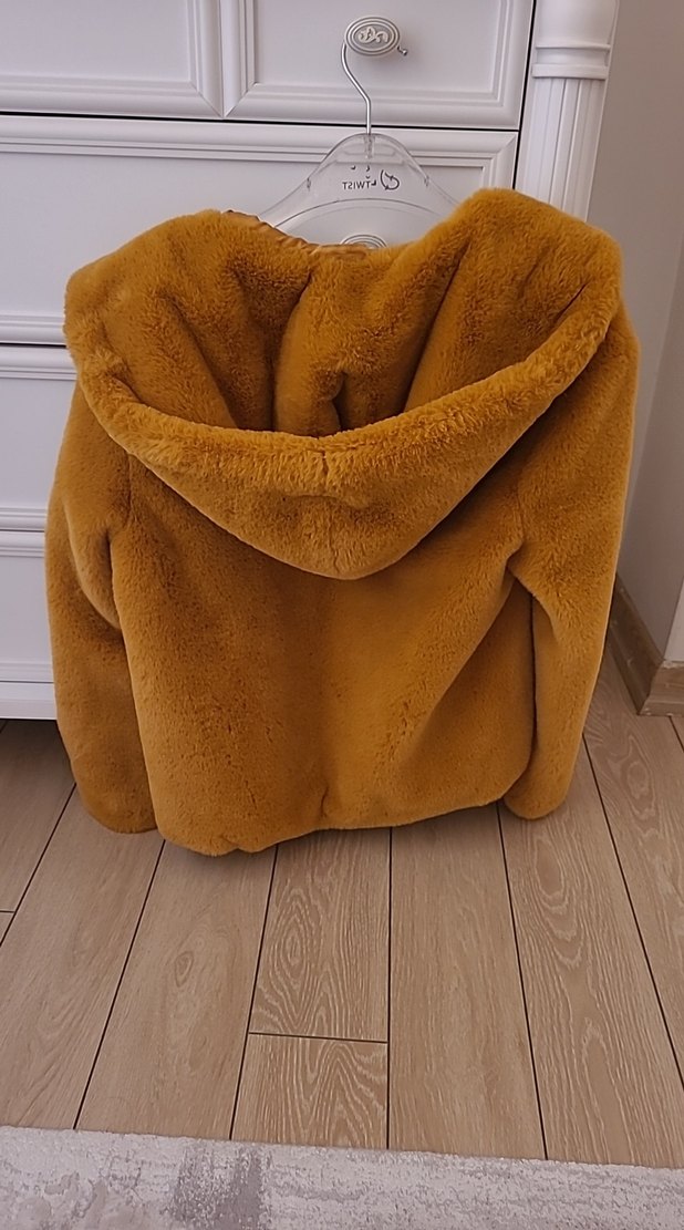 Kapşonlu Peluş Ceket - Görsel 3