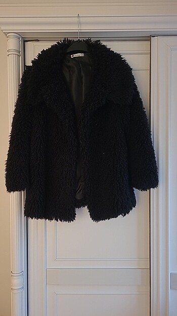 Siyah peluş yumoş kürk - Görsel 2