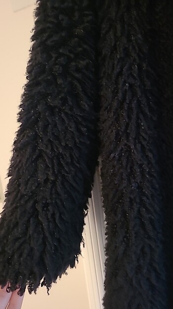 Siyah peluş yumoş kürk - Görsel 4