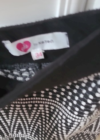 Nakışlı Siyah Kışlık Mini Etek - Görsel 5