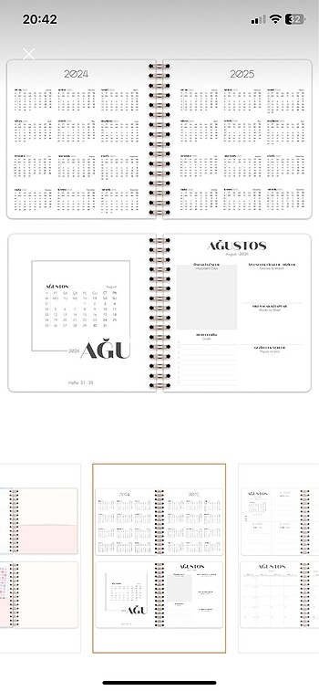  Beden Matt Notebook Ajanda