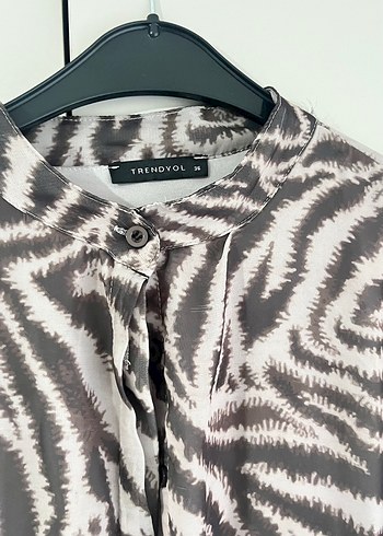 Trendyol & Milla Bohem Zebra Desenli Uzun Elbise