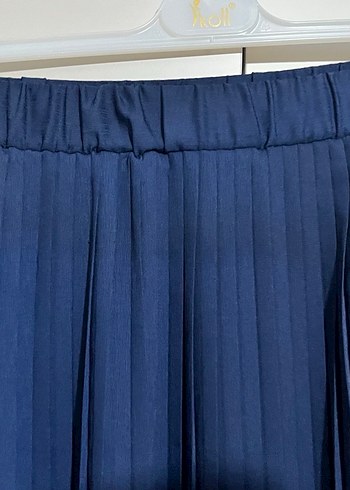 Kadın Lacivert Piliseli Uzun Etek - Görsel 4